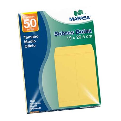 Mapasa SOBRE BOLSA MAPASA 1/2 OFICIO ANTE 60KG 10 BOLSAS C/50