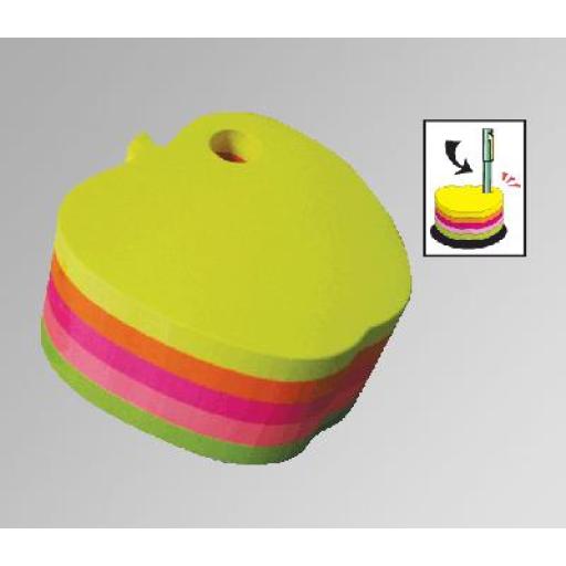 MAE NOTAS ADHESIVAS MAE FIG MANZANA NEON 3X3 C/PORTA PLUMA 400H
