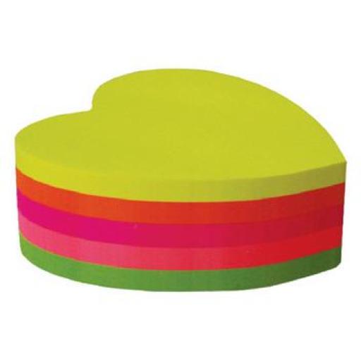 [MAE_21356] MAE NOTAS ADHESIVAS MAE FIG CORAZON NEON 64X67MM 5 COLORES 250H