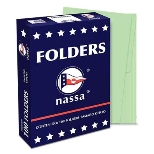 NASSA  FOLDER NASSA PREMIUM OFICIO VERDE C/100 PIEZAS
