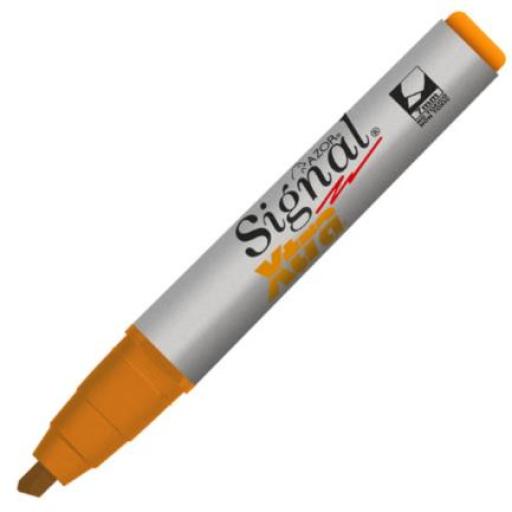 Signal Marcador Permanente Signal Xtra 40006 Punta Cincel Color Naranja C/12 Pzas