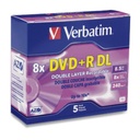 Verbatim DVD+R Verbatim DL 8.5GB 8X Caja C/5 Pzas