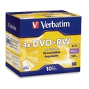 Verbatim DVD+RW Verbatim 4X 4.7 GB 10PK Slim Case