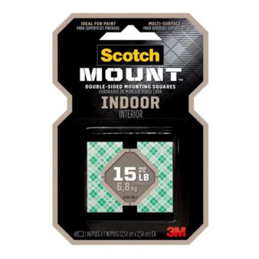 3M Cinta Montaje 3M Interiores 111H-SQ-48-DC 48 Unidades en Display Case