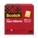 3M Cinta 3M Scotch Super Adhesiva 19mmx25.4m Caja