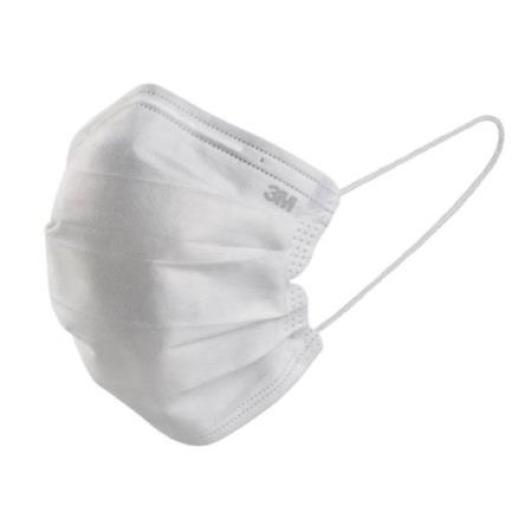 3M Mascarilla 3M Desechable 3 Capas Color Blanco Caja C/50 Pzas