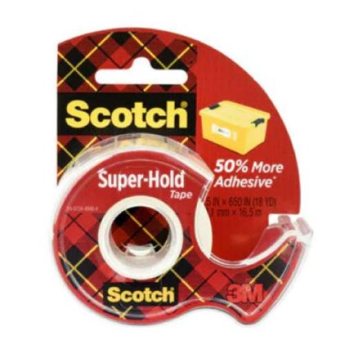 3M Cinta 3M Scotch Super Adhesiva 19mmx16.5m C/Despachador