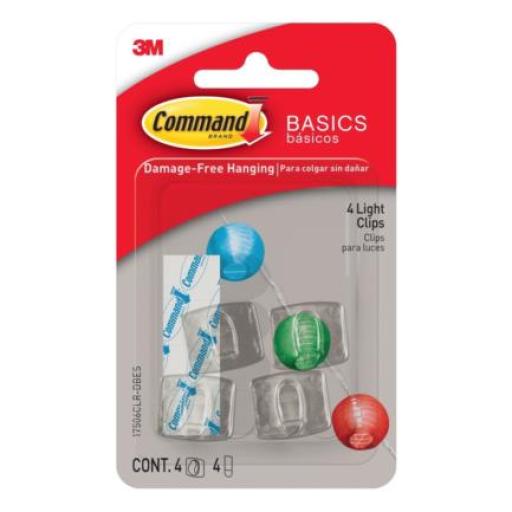 3M Clips para Luces 3M Command 4 Transparentes