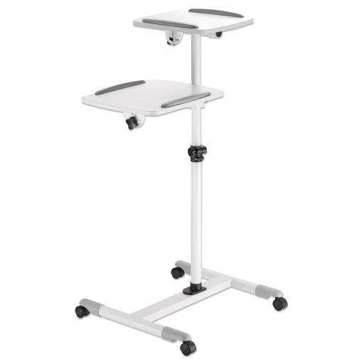 Soporte de carrito para proyectores y laptops Manhattan Blanco.