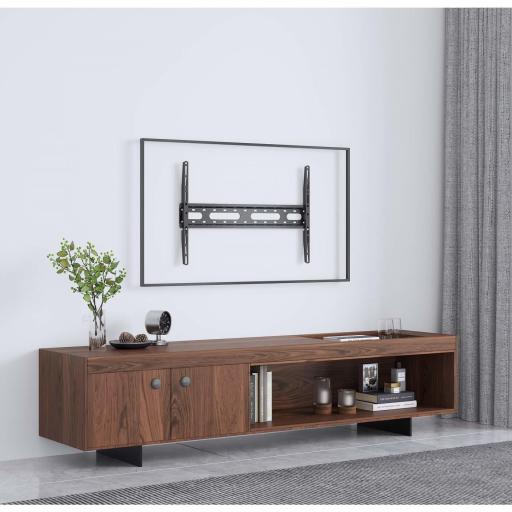 Soporte fijo de bajo perfil para TV Manhattan Negro.