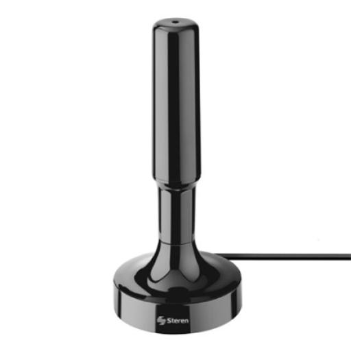 Steren Antena Steren Compacta UHF Base de Imán y Booster 20dB Color Negro