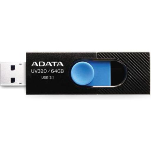 ADATA Memoria USB Adata Flash UV320 64GB 3.1 Color Negro-Azul