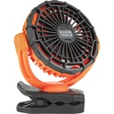 Klein Tools Ventilador Portátil Recargable para el Lugar de Trabajo. Montable por Pinza o por Potentes Imanes.