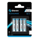 Steren Pilas Steren Alcalinas Tipo AAA 1.5V C/4 Pzas