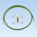 Panduit Jumper para Aterrizar Equipos en Racks o Gabinetes, 6 AWG, con Terminal Doblada a 45 Grados, Para Conexión a Tierra y Terminal Recta Para Equipos, 61 cm de Largo 