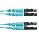 Panduit Jumper de Fibra Optica Multimodo 50/125 OM3, LC-LC Duplex, OFNR (Riser), Color Aqua, 10 Metros