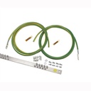 Panduit Kit de Puesta a Tierra con dos Jumpers 6 AWG y Barra de Conexiones de 20 Orificios, para Rack de 19in