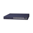 Planet Switch Administrable Capa 2 de 24 Puertos Gigabit 10/100/1000T, 2 Puertos SFP 100/1000X , Cuenta con una Interfaz de Consola