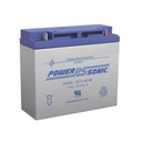 Power-Sonic Batería 12V, 18AH, Para Respaldo, Tecnologías AGM/VRLA, 5 Años Vida Útil, Terminales NB, Reconocida UL 