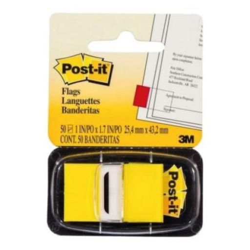 3M Banderitas 3M 680 Post It Amarillo 12 Piezas c/50 Hojas c/u