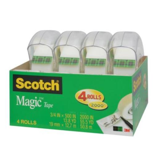 3M Cinta 3M Magica 0.018X12.7 Mts C/Despachador C/4
