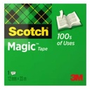 3M Cinta 3M Magica Adhesiva 810 0.12X33 Mts