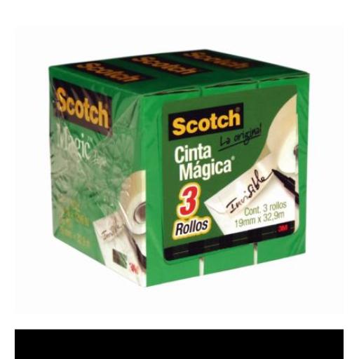 3M Cinta 3M Mágica 19x33m Paquete c/3