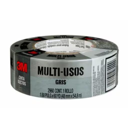 3M Cinta Sellaductos 3M Gris Multiusos Rollo 48mmx50m 1 Pza