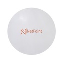 NetPoint Antena de parabola profunda, blindada, con supresión al ruido de 3 ft, 4.9-6.4 GHz, Ganancia 34 dBi con SLANT de 45 ° y 90 °, ideal para hasta 70 km, Conectores N-hembra, montaje con alineación milimétrica.