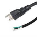 Epcom Cable de Alimentación Eléctrica para 120-240 Vca / 1. 8 metros / 3 Fases / Cables Libres