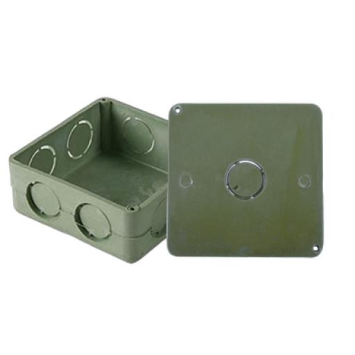 AMANCO-WAVIN  Caja Cuadrada y Tapa de 1" para instalaciones con tubería PVC Conduit pesado.