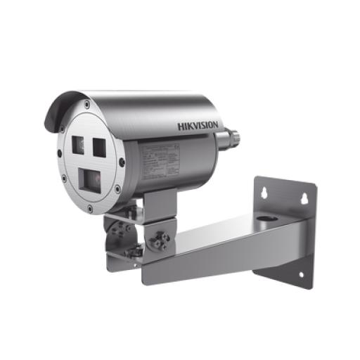 Hikvision Digital Technology Bala IP Térmica Dual / Termico 15 mm (384 X 288) + Óptico 4 mm (4 MP) / Termométrica / Detección de Temperatura / IP68 / 30 mts IR / Antiexplosión / Anticorrosión