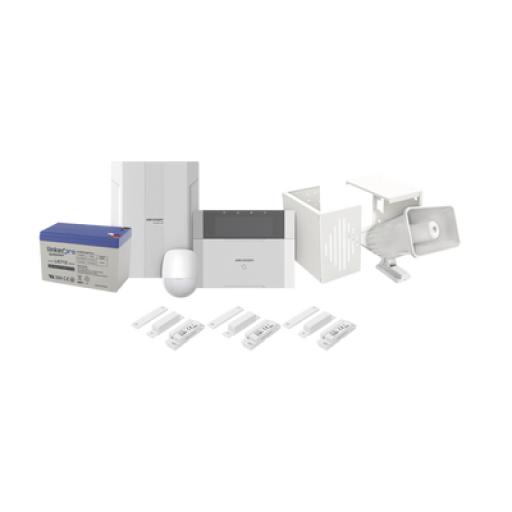 [HIKVISIONDIGITALTECHNOLOGY_DS-PHA64-LP/PLUS] Hikvision Digital Technology KIT Panel de Alarma AX HYBRID PRO / 1 Panel Híbrido / 1 Monitor LCD / 2 PIR / 3 Contactos Magnéticos / 1 Sirena / 1 Gabinete para Sirena / 1 Batería 12 vcc 7 Amp