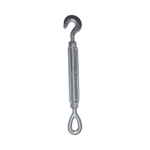 SYSCOM TOWERS Tensor de 3/8" x 6" Acero Forjado OJO-GANCHO Galv. Inmersión en Caliente (Carga Max. 1000 lbs).