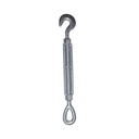 SYSCOM TOWERS Tensor de 1/2" x 12" Acero Forjado OJO-GANCHO Galv. Inmersión en Caliente (Carga Max. 1500 lbs).