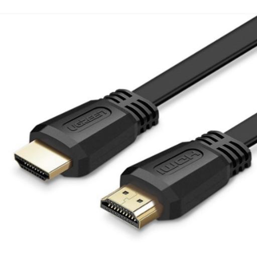 Ugreen Cable HDMI 2.0 Plano de 1.5 m / 4K@60Hz / HDR / 3D / HEC (Canal Ethernet HDMI) / ARC (Canal de Retorno de Audio / Color Profundo de 48 bits / Audio de 32 canales / HDCP /Audio Dolby True HD 7.1 / 18 Gbps / Estañado y Triple Blindaje / Anti Interfer