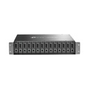 TPLINK Chasis para Montaje en Rack de 14 bahías / Soporta Convertidores de Fibra Óptica TP-Link /  Compatibles (MC111CS, MC112CS, MC220L, MC110CS, MC100CM, MC210CS, MC200CM) / Plug and Play
