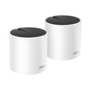 TPLINK Kit 2 Routers Inalámbricos MESH Interior para Hogar / Doble Banda Wi-Fi 6 AX3000 Mbps / 3 Puerto Gigabit WAN/LAN / 2 Antenas Internas / Administración Mediante la App Deco (iOS, Android) / Protección HomeShield
