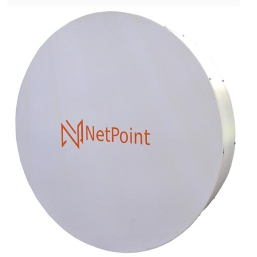 NetPoint Antena Blindada de alta gama / 3 ft / 10-11 GHz / Ganancia 38 dBi / Conector de guía de onda para radios B11 / Montaje con alineación milimétrica / Tornillería de acero inoxidable 