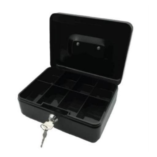 [NEXTEP_NE-161] Nextep Caja Dinero Nextep Metálica Grande 25cm Color Negro