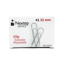 Nextep Clip Estándar Nextep Niquelado #1 32mm C/10 100 Clips c/u