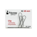 Nextep Clip Estándar Nextep Niquelado #2 28mm C/10 100 Clips c/u
