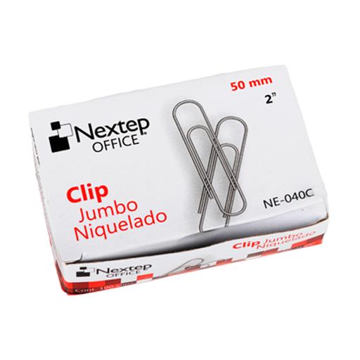 [NEXTEP_NE-040C] Nextep Clip Jumbo Nextep Niquelado 50mm 100 Clips