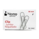 Nextep Clip Jumbo Nextep Niquelado 50mm 100 Clips