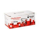 Nextep Clip Mariposa Nextep Niquelado #2 40mm 50 Clips
