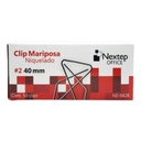 Nextep Clip Mariposa Nextep Niquelado #2 40mm 50 Clips