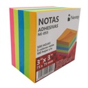 Nextep Notas Adhesivas Nextep 3x3 Neón 5 Bloques 500 Hojas