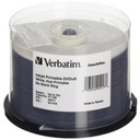 Verbatim DVD+R Verbatim 4.7GB 16X DataLifePlus Blanco Imprimible con Inyección de Tinta Hub Imprimible Torre C/50 Pzas