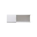 Thorsman Canaleta blanca sin división, de PVC auto extinguible, 48 x 16 x tramo 2.5m (6101-01260