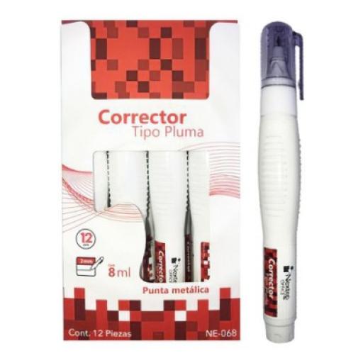 [NEXTEP_NE-068] Nextep Corrector Nextep Tipo Pluma 8ml Punta Metálica c/12 Piezas